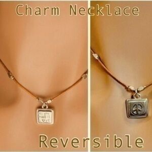 Brighton Heritage All You Need is Love, Peace Necklace Corded NWOT